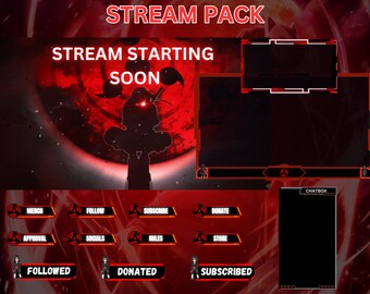 Twitch Anime Screens Overlay | Animated Overlay Pack | Fictional Graphics | Gaming Overlays For Twitch, YouTube, Kick | Ready To Use.