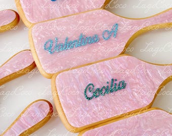 Personalized name hair comb brush with rhinestone customized gift for her bridesmaids gift for birthday