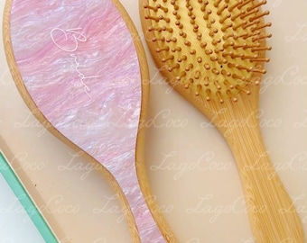 Personalized name hair brush customized gift for her bridesmaids gift for birthday bachelorette party favor Mother’s Day gift name hair comb