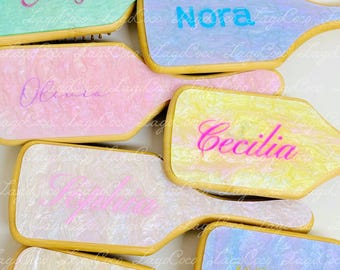Engraved name hair brush customized gift for her bridesmaids gift for birthday Mother’s Day gift for mom party favor Gift for her