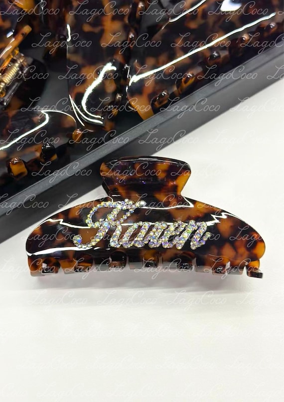 Personalized Rhinestone Name Hair Clip Claw Customized Gift 