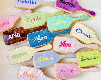 Personalized Name Hair Brush Custom Name Brush Gift for Her Bridesmaid Gift Birthday Gift for Mom Mothers Day Party Favor