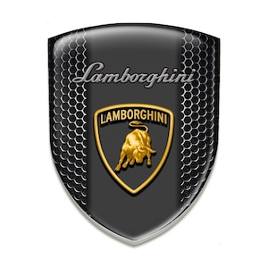 Lamborghini Epoxy Dome Sticker/100% UV protection/3D Self-adhesive Resin Stickers/Vinyl Decal Domed for Car Tuning, Phone, Laptop, Best Gift