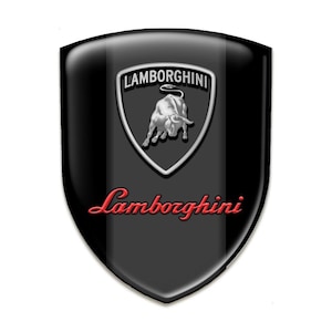 Lamborghini Epoxy Dome Sticker/100% UV protection/3D Self-adhesive Resin Stickers/Vinyl Decal Domed for Car Tuning, Phone, Laptop, Best Gift