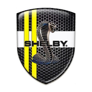 Shelby Cobra Shield stickers/Auto Tuning Badge/Self Adhesive cars emblem/100% UV protection/Best Gift for Car Tuning,  Laptop/Cars emblem
