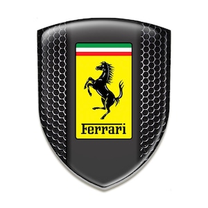 Ferrari Shield stickers/Auto Tuning Badge/3D Self Adhesive cars emblem/100% UV protection/Best Gift for Car Tuning, Phone, Laptop/Car emblem