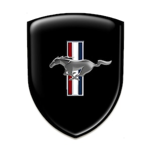 Mustang Resin Shield Sticker/Auto Tuning Badge/3D Self Adhesive/Best Gift for Car Tuning, Phone, Laptop/100% UV protection/Cars emblem