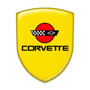 Corvette Domed Silicone Emblem/Auto Tuning Badge/Self Adhesive badges car logo for car, laptop, phone/Badge Shield with 100% UV protection