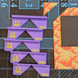Metric Bookbinding Corner Cutting Jig Set | 5 Precision Sizes (1.8-3.5mm) | Professional Bookmaking Tools | Corner Guide Templates