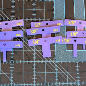 Bookbinding SHORT T-Handle Spacer Set | p Sizes (1/8" to 1") | Box Making & Paper Crafts