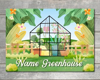 Personalised Greenhouse Metal Sign - Gardener Gift 305mm X 200mm - Etsy UK