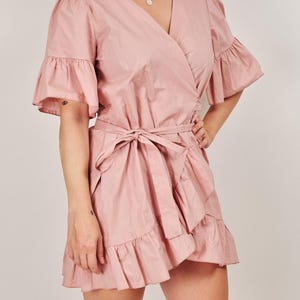 Vintage Pink Wrap Dress