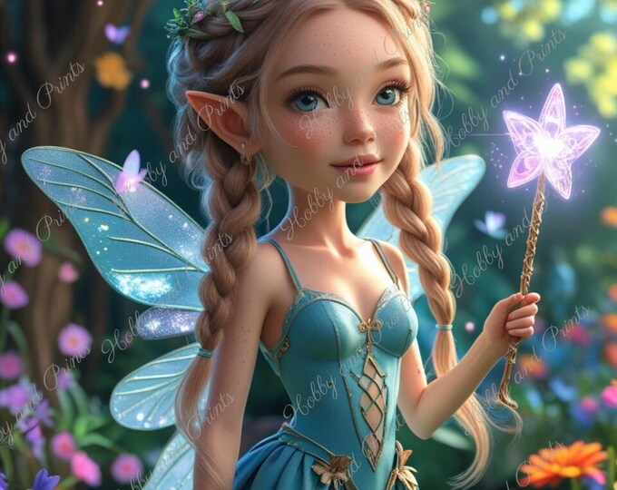 DIY Diamond Painting Full Screen Forest Fairy Magic Wand Wings Fairytale Summer Elf Fantasy Legendary Figure Special Stones Round Square