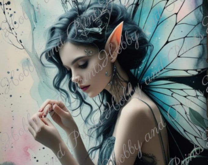 DIY Diamond Painting Full Screen Elf Woman Butterfly Wings Mystical Fantasy Fairy Legendary Figure Mystery Round Square Special Stones
