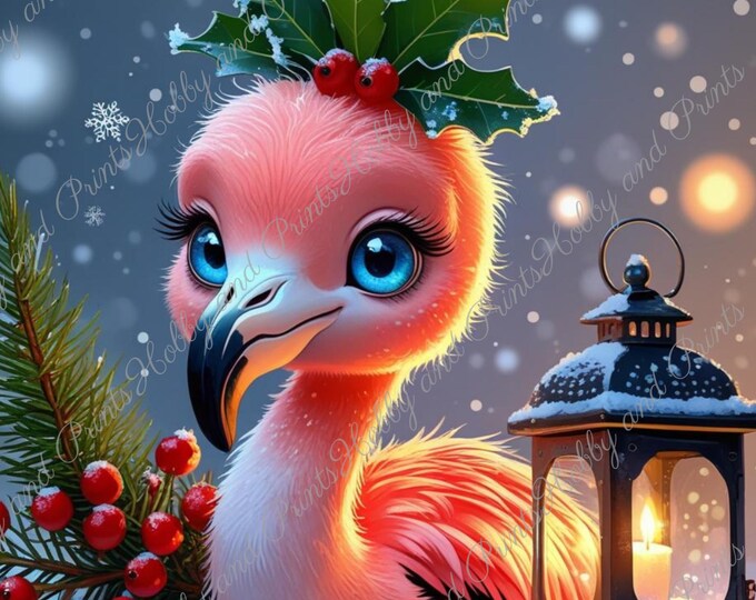 DIY Diamond Painting Full Screen Flamingo Christmas Snow Winter BirdBaby Animal Comic Manga Fantasy SpecialStones Choice Canvas Round Square