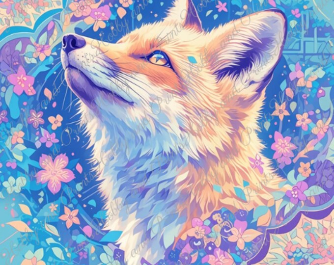 DIY Diamond Painting Full Screen Fox Fox Art Mandala Flowers Wildlife Special Stones Comic Manga Anime Round Square Choice Canvas