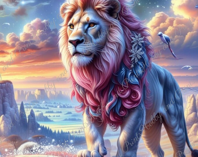 DIY Diamond Painting Full Screen lion king animal motif stones fantasy Anime Manga Comic Wildlife Special Stones Choice Canvas Round Square