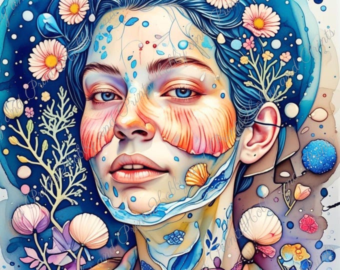 DIY Diamond Painting Full Screen Woman Water Flowers Underwater World Mermaid Legendary Comic Manga SpecialStones Round Square Choice Canvas