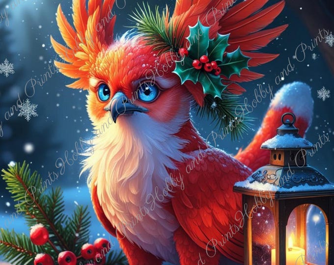 DIY Diamond Painting Full Screen Phoenix Christmas Snow Winter Xmas Legendary Figure Fantasy Special Stones Choice Canvas Round Square