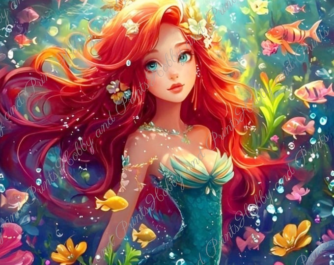 DIY Diamond Painting Full Screen Mermaid Underwater Fish Fairy Tale Legendary Figure Sea Creatures Special Stones Choice Canvas Round Square