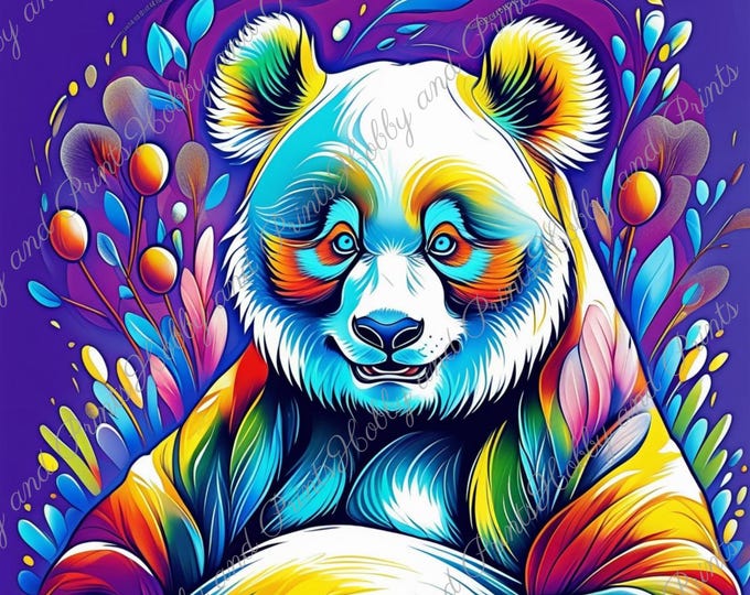 DIY Diamond Painting Full Screen Colorful panda Rainbow Fantasy Comic Manga Anime Drawing Special Stones Choice Canvas Round Square
