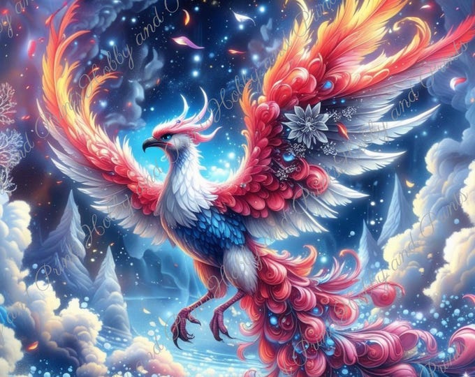 DIY Diamond Painting Full Screen Phoenix king animal motif fantasy Anime Manga Comic Wildlife Special Stones Choice Canvas Round Square