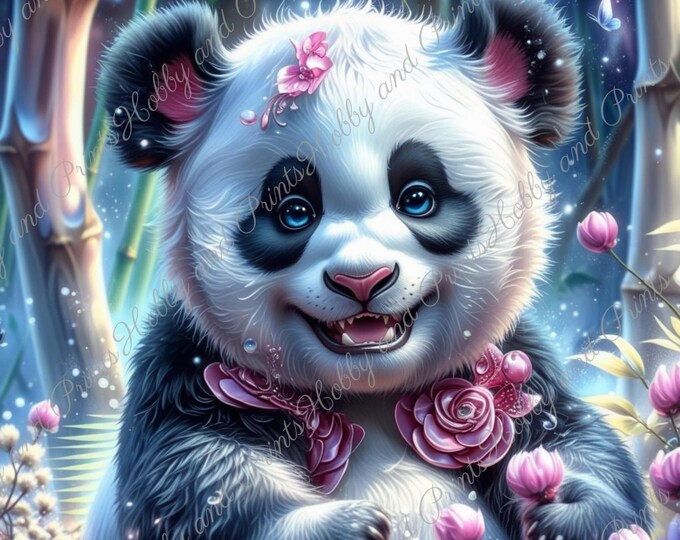 DIY Diamond Painting Full Screen panda bear king animal forest fantasy Anime Manga Comic Wildlife Special Stones Choice Canvas Round Square