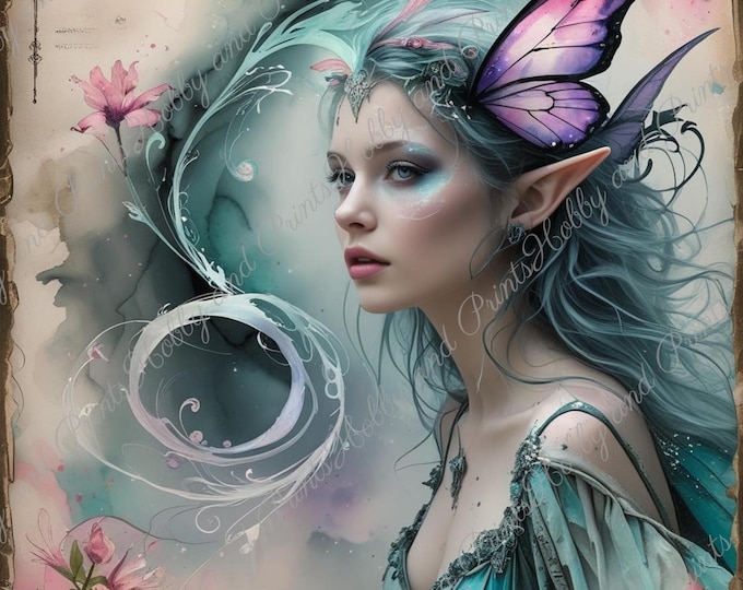 DIY Diamond Painting Full Screen Elf Butterfly Wings Fantasy Watercolor Fairy Comic Manga Legendary SpecialStones Choice Canvas Round Square