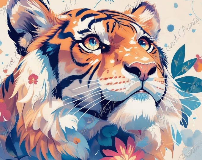 DIY Diamond Painting Full Screen Tiger Flowers Anime Jungle Wildlife Safari Savannah Special Stones Comic Choice Canvas Round Square