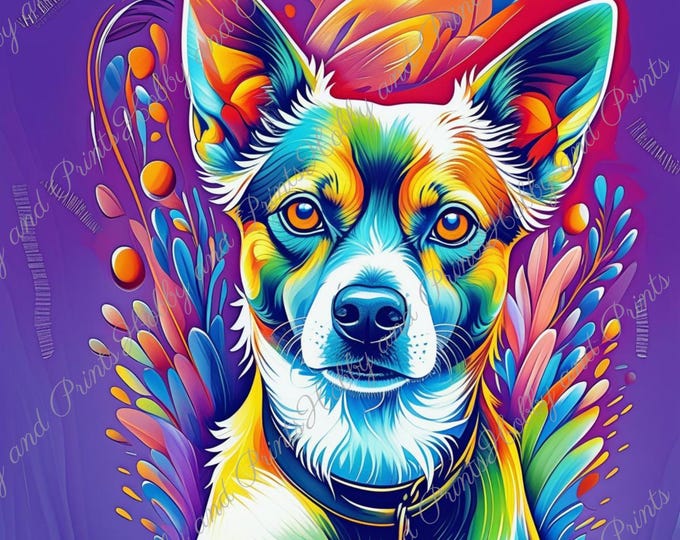 DIY Diamond Painting Full Screen Colorful dog Rainbow Fantasy Comic Manga Anime Drawing Special Stones Choice Canvas Round Square