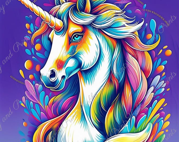 DIY Diamond Painting Full Screen Colorful unicorn Rainbow Fantasy Comic Manga Anime Drawing Special Stones Choice Canvas Round Square