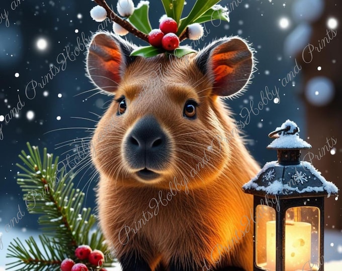 DIY Diamond Painting Full Screen Capybara Christmas Snow Water Pig Comic Fantasy Anime Special Stones Choice Canvas Round Square