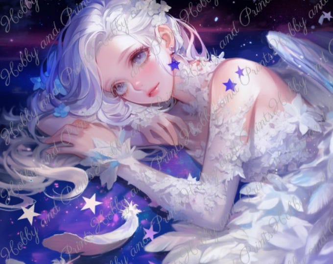 DIY Diamond Painting Full Screen Delicate Angel Fantasy Stars Dream Feathers Legendary Figure Comic SpecialStones Round Square Choice Canvas