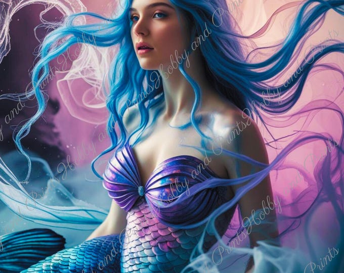 DIY Diamond Painting Full Screen Mermaid Water Mysticism Fantasy Sea Creatures Mythical Creatures Legendary Round Square Special Stones