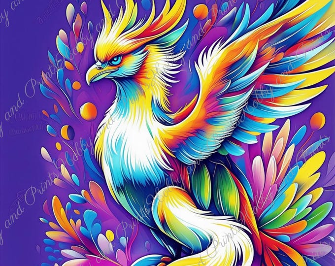 DIY Diamond Painting Full Screen Colorful phoenix Rainbow Fantasy Comic Manga Anime Drawing Special Stones Choice Canvas Round Square