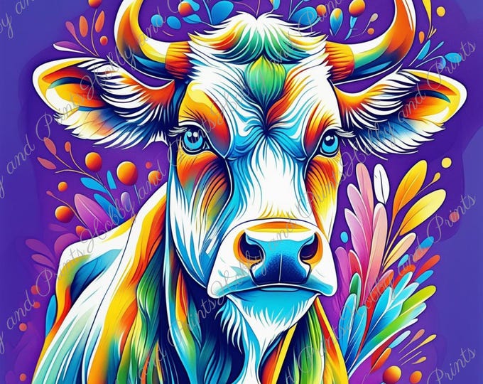 DIY Diamond Painting Full Screen Colorful cow Rainbow Fantasy Comic Manga Anime Drawing Special Stones Choice Canvas Round Square