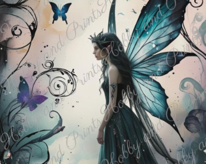 DIY Diamond Painting Full Screen Elf Woman Butterfly Wings Mystical Fantasy Fairy Forest Round Square Special Stones Choice Canvas