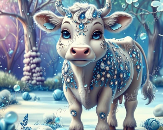 DIY Diamond Painting Full Screen cow Winter fantasy Anime Manga Comic Wildlife Special Stones Choice Canvas Round Square