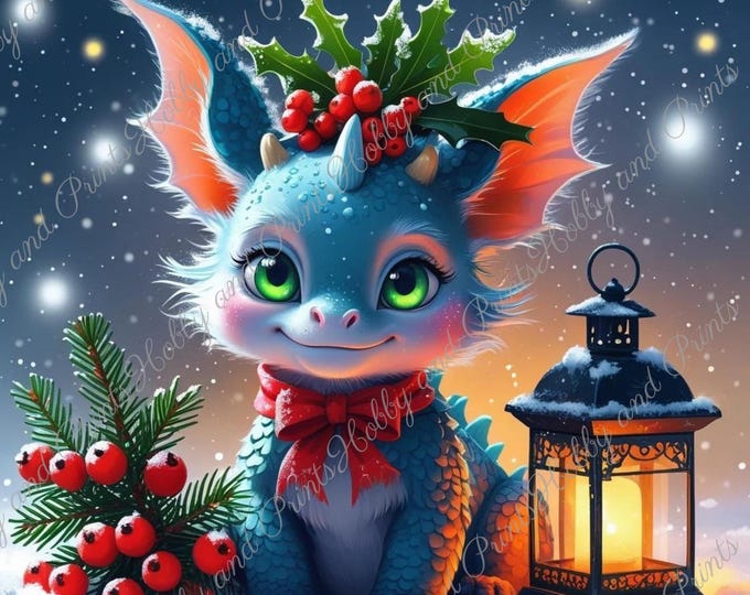 DIY Diamond Painting Full Screen Dragon Christmas Snow Winter Mystic Fantasy Legendary Figure Special Stones Choice Canvas Round Square