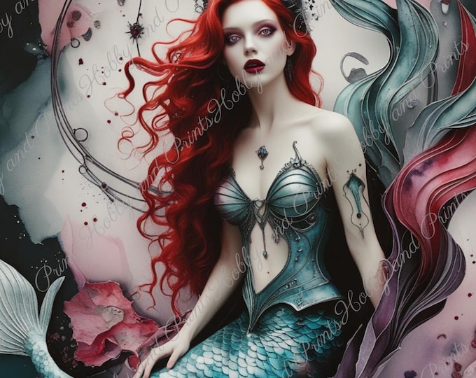 DIY Diamond Painting Full Screen Mermaid Water Gothic Fantasy Sea Creatures Mythical Creatures Legendary Figure Round Square Special Stones