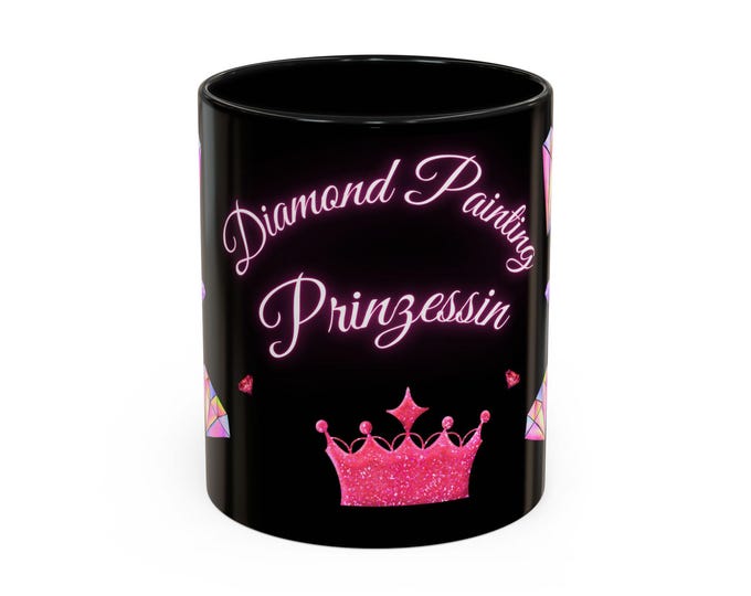 Coffee cup Diamond Painting Princess black (330ml)