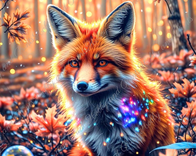 DIY Diamond Painting Full Screen Fox Autumn Forest Autumn Decoration Forest Animals Special Stones Fallow Deer Choice Canvas Round Square