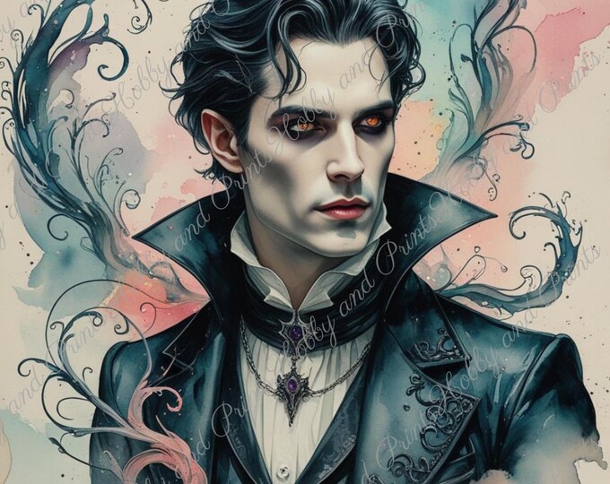 DIY Diamond Painting Full Screen Vampire Mystic Count Red Look Gothic Fantasy Bloodsucker Round Square Special Stones Myth Child Night