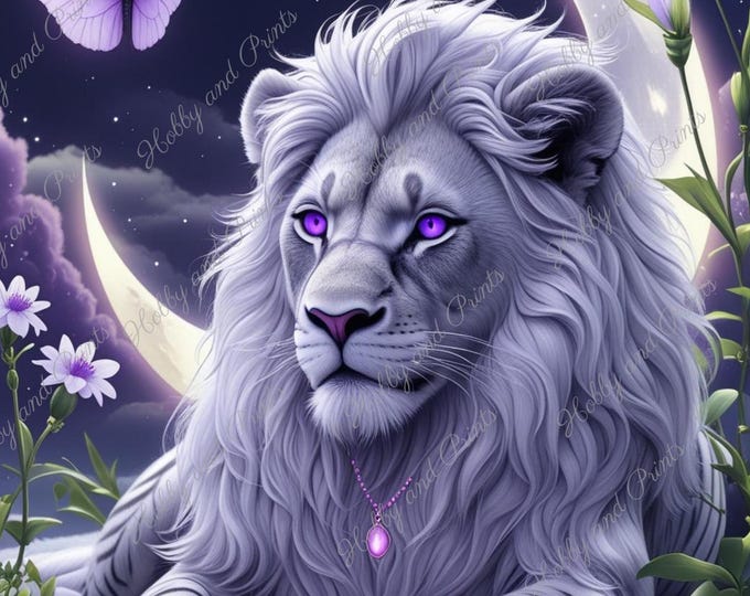 DIY Diamond Painting Full Screen Lion Night Moon Flowers Dream Magic Fantasy Animal Lovers Mysticism Butterfly Savannah Special Stones