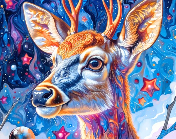 DIY Diamond Painting Full Screen Deer Forest Animals Stag Deer Kids Stars Reindeer Special Stones Fallow Deer Choice Canvas Round & Square