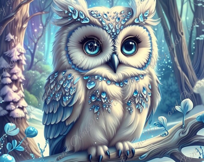 DIY Diamond Painting Full Screen owl Winter fantasy Anime Manga Comic Wildlife Special Stones Choice Canvas Round Square