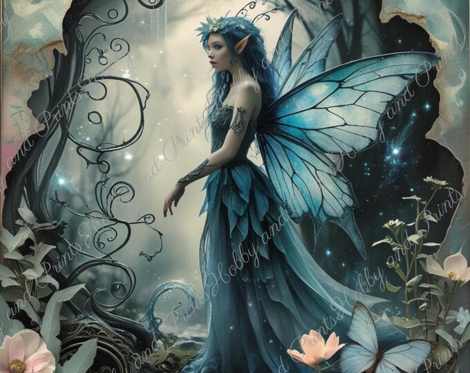 DIY Diamond Painting Full Screen Elf Butterfly Wings Fantasy Watercolor Fairy Comic Manga Anime Special Stones Round Square