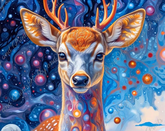 DIY Diamond Painting Full Screen Deer Forest Animals Deer Deer Kids Stars Deer Special Stones Reindeer Choice Canvas Round & Square