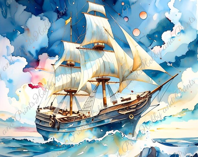 DIY Diamond Painting Full Screen Ship High Seas Ocean Sailing Ship Comic Manga Anime Special Stones Square Round Choice Canvas