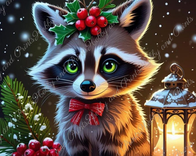 DIY Diamond Painting Full Screen Raccoon Christmas Snow Winter Comic Anime Fantasy Special Stones Choice Canvas Round Square